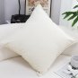 SOGA 50cm Beige Throw Pillow Warm Wabi-sabi Striped Corduroy Square For Home Decor
