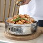SOGA 26cm Dry Pot with Hammered Texture, Natural Silver Color, a Kitchen Essential