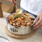 SOGA 28cm Hammered Texture Dry Pot in Natural Silver Color a Kitchen Essential