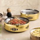 SOGA 26cm Dry Pot with Hammered Texture, Natural Gold Color Kitchen essential SOGA 26cm Dry Pot with Hammered Texture, Natural Gold Color Kitchen essential