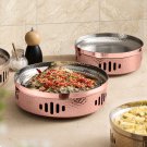 SOGA 26cm Hammered Texture Dry Pot in Rose GoldColor Kitchen Essential SOGA 26cm Hammered Texture Dry Pot in Rose GoldColor Kitchen Essential