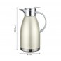 Soga 1.8L GoldColor 3-Layer Vacuum Insulated Stainless Steel Flask Ideal for Home and Office