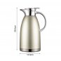 Soga 2.3L Gold Color 3-Layer Vacuum Insulated Stainless Steel Flask Ideal for Home and office