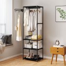 SOGA 45x35cm Hanging Clothes Rack Storage w/ 3 Layer Organizer Adjustable Shelves, Space-Saving