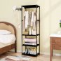 SOGA 45x35cm Hanging Clothes Rack Storage w/ 3 Layer Organizer Adjustable Shelves, Space-Saving