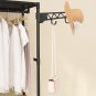 SOGA 45x35cm Hanging Clothes Rack Storage w/ 3 Layer Organizer Adjustable Shelves, Space-Saving