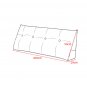 SOGA 120cm Rose Red Triangular Wedge Bed Pillow Headboard Backrest Bedside Tatami Cushion Home Decor
