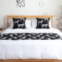 SOGA 1.8m Bed Light Luxury Black Zebra Bed Scarf Runner Bedding Tail Pad Flag For Hotel Set of 3