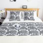 SOGA 1.5m Light Black Luxury Mottled Bed Scarf Runner Bedding Tail Pad Flag For Hotel Set of 3