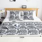 SOGA 1.5m Light Black Luxury Mottled Bed Scarf Runner Bedding Tail Pad Flag For Hotel Set of 3