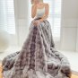 SOGA 200cm Grey Fur Fuzzy Super Soft and Cozy Fluffy Throw Blanket