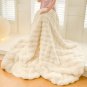 SOGA 200cm Creamy White Fur Fuzzy Super Soft and Cozy Fluffy Throw Blanket