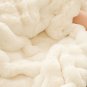 SOGA 200cm Creamy White Fur Fuzzy Super Soft and Cozy Fluffy Throw Blanket