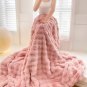 SOGA 200cm Pink Fur Fuzzy Super Soft and Cozy Fluffy Throw Blanket