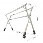 SOGA 160cm Portable Drying Rack Clothes Steel Laundry Rack Foldable Laundry Holder 3 Poles