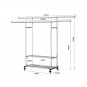 SOGA 200cm Stainless Steel Floor-Standing Clothes Rack - Durable and Space-Saving Laundry Organizer