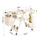 SOGA 140cm Portable Wing Shape Clothes Drying Rack Foldable Space-Saving Laundry Holder