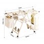 SOGA 140cm Portable Wing Shape Clothes Drying Rack Foldable Space-Saving Laundry Holder