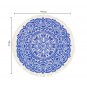 SOGA 90cm Round Rug Bohemian with Bohemian Geometric Pattern Anti-slip Doormat Home Decor