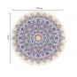 SOGA 120cm Mandala Round Area Thick Anti-slip Doormat, Home Decor