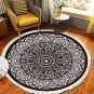 SOGA 120cm Mandala Modern Ethnic Tassel Print Anti-slip Doormat, Home Decor