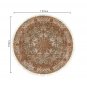 SOGA 120cm Mandala Pattern Circle Area Rugs for Living Room Lounge Anti-slip Doormat Home Decor