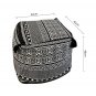 SOGA 42cm Black Premium Polyester Fiber Cushion with EPP Particle Insert Home Decor