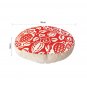 SOGA 45cm Red Premium Polyester Cotton Cushion with EPP Particle Insert for Enhanced Comfort