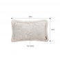 SOGA 30cm Romantic French Mosley Jacquard Pillow French Jungle Jacquard Raw Edge Waist Throw Pillow