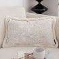SOGA 30cm Romantic French Mosley Jacquard Pillow French Jungle Jacquard Raw Edge Waist Throw Pillow