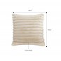 SOGA 45cm Fur Faux Rabbit Soft Decorative Covers Pack Cover Plush Off White Throw Pillow