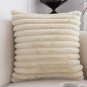 SOGA 45cm Fur Faux Rabbit Soft Decorative Covers Pack Cover Plush Off White Throw Pillow