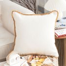 SOGA 45cm Warm Wood Tone & Apricot Shell Edged Square Throw Pillow SOGA 45cm Warm Wood Tone & Apricot Shell Edged Square Throw Pillow
