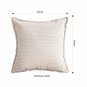 SOGA 45cm Beige Warm Wood Tone & Wabi-sabi Striped Corduroy Square Throw Pillow