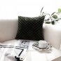 SOGA 45cm Urban Light Luxury Pillow Dark Night Green Checkered Square Throw Pillow