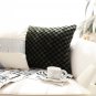 SOGA 45cm Urban Light Luxury Pillow Dark Night Green Checkered Square Throw Pillow