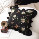 SOGA 45cm Square Vintage Decorative Embroidered Square Throw Pillow SOGA 45cm Square Vintage Decorative Embroidered Square Throw Pillow