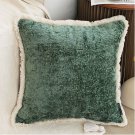 SOGA 45cm Jade Green Home aesthetic chenille texture tassel square Throw Pillow SOGA 45cm Jade Green Home aesthetic chenille texture tassel square Throw Pillow
