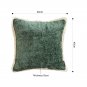 SOGA 45cm Jade Green Home aesthetic chenille texture tassel square Throw Pillow