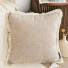 SOGA 45cm Milk Coffee Home Aesthetic Chenille Texture Tassel Square Throw pillow SOGA 45cm Milk Coffee Home Aesthetic Chenille Texture Tassel Square Throw pillow