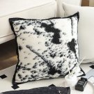 SOGA 45cm Light Vintage Leopard Print Black & White Ink Splatter Wide-Edge SquareThrow Pillow SOGA 45cm Light Vintage Leopard Print Black & White Ink Splatter Wide-Edge SquareThrow Pillow