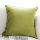 SOGA 45cm Subtle Fluorescent Green Foliage Velvet Square Throw Pillow SOGA 45cm Subtle Fluorescent Green Foliage Velvet Square Throw Pillow