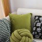 SOGA 45cm Subtle Fluorescent Green Foliage Velvet Square Throw Pillow