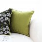 SOGA 45cm Subtle Fluorescent Green Foliage Velvet Square Throw Pillow