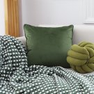 SOGA 45cm Subtle Army Green Foliage Velvet Square Throw Pillow SOGA 45cm Subtle Army Green Foliage Velvet Square Throw Pillow