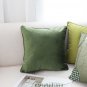 SOGA 45cm Subtle Army Green Foliage Velvet Square Throw Pillow