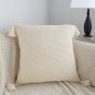 SOGA 45cm Yellowish-Brown Wabi-Sabi Thickened Cotton Tassel Square Throw Pillow