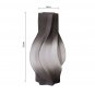 SOGA 33cm Glass Vase Grey with Beautiful glass Bubble Texture Art Vases