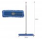 SOGA 80x12 Microfiber Flat Mop Floor Cleaning Pads Rotating Dust Remover Blue