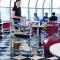 SOGA 3 Tier Food Trolley Portable Kitchen Cart Multifunctional with wheels 830x420x950mm Gray